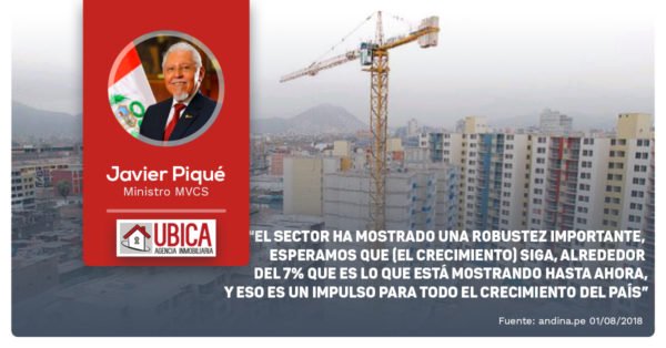 MVCS proyecta que el sector construcción crecerá 7% a fines de año