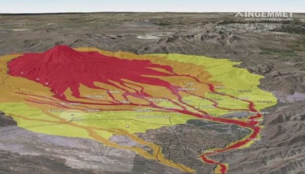 Zonas de riesgo volcánico Arequipa